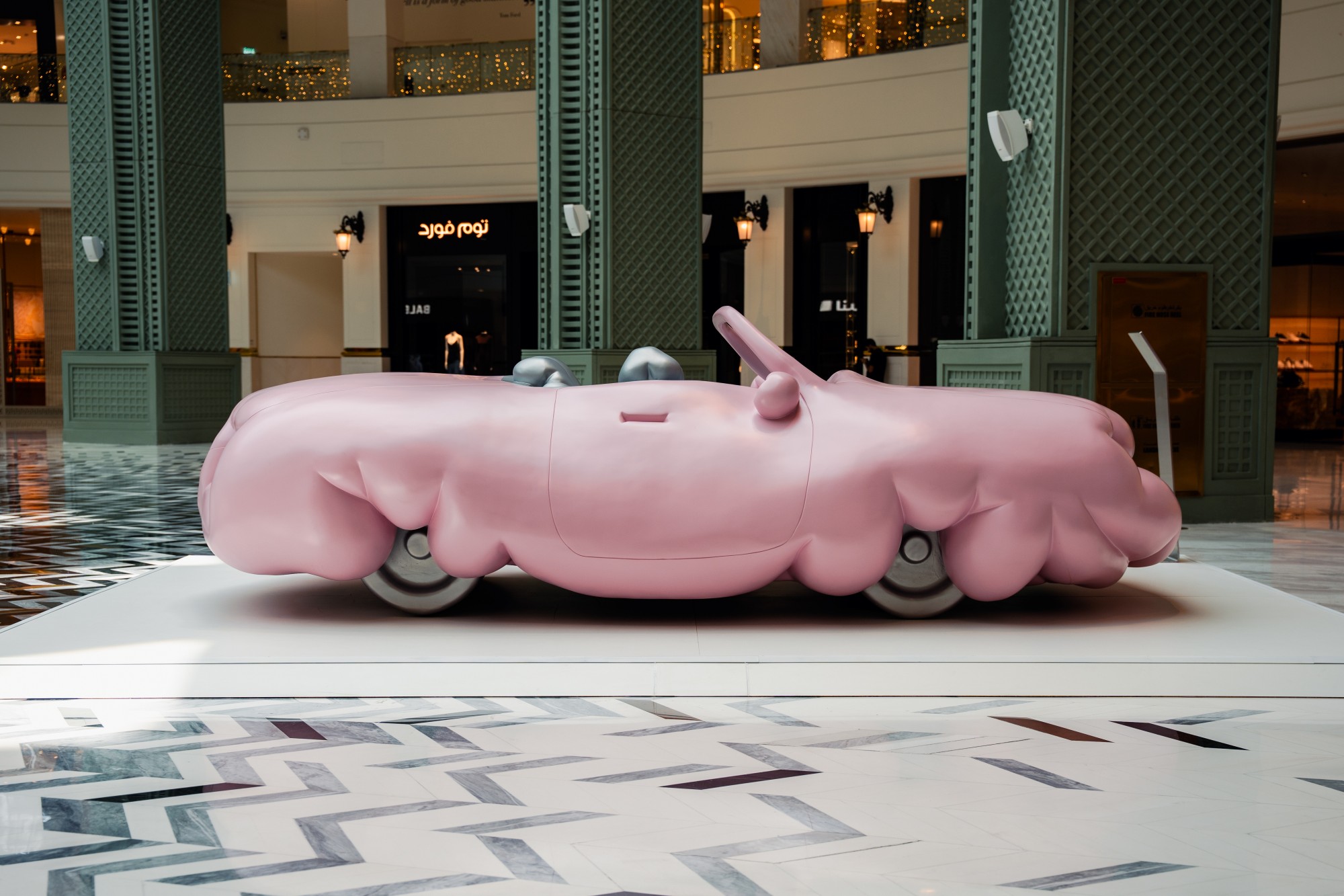 Erwin Wurm’s Iconic ‘Pink Convertible Big’ at Place Vendôme, Doha