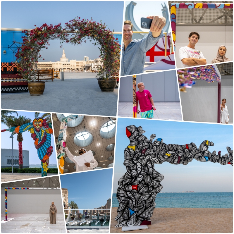 Creating Artistic Goalposts in Qatar