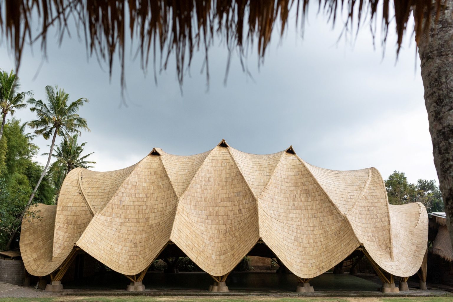 The Arc Drapes Large Volumes to Create a Whimsical Structure